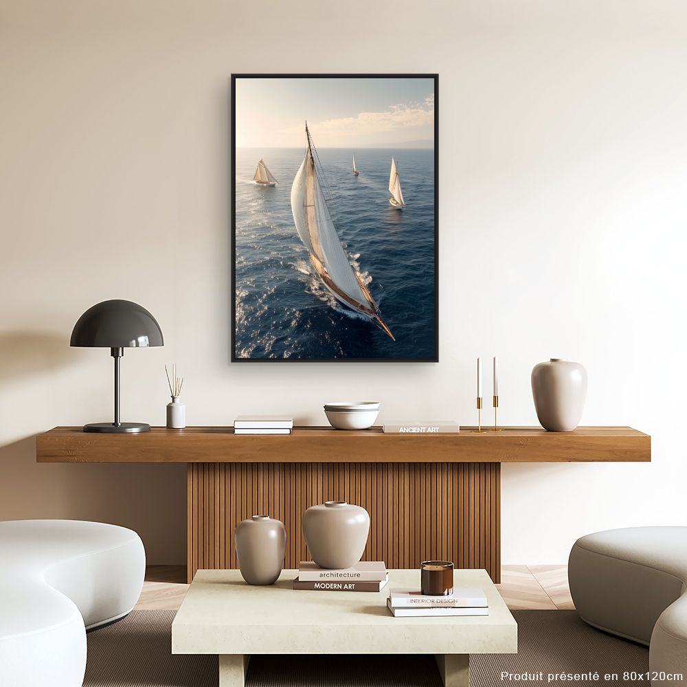 Schilderij "Zeilboten op zee"