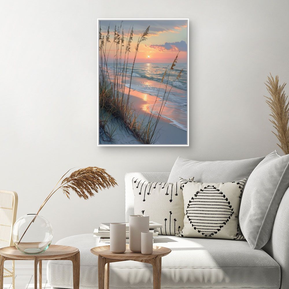 Toile "Coucher de soleil marin"