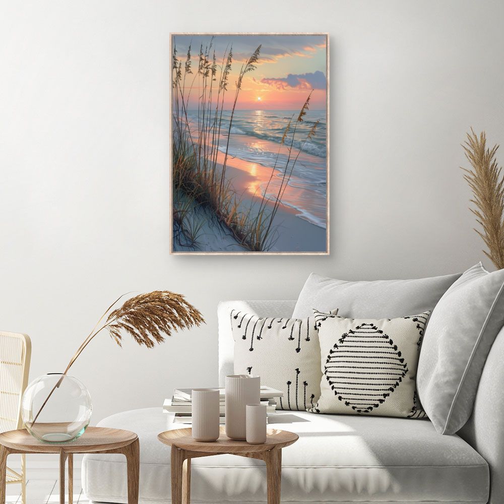 Toile Coucher de soleil marin – toile cadre naturel (slide 1, 60×90)