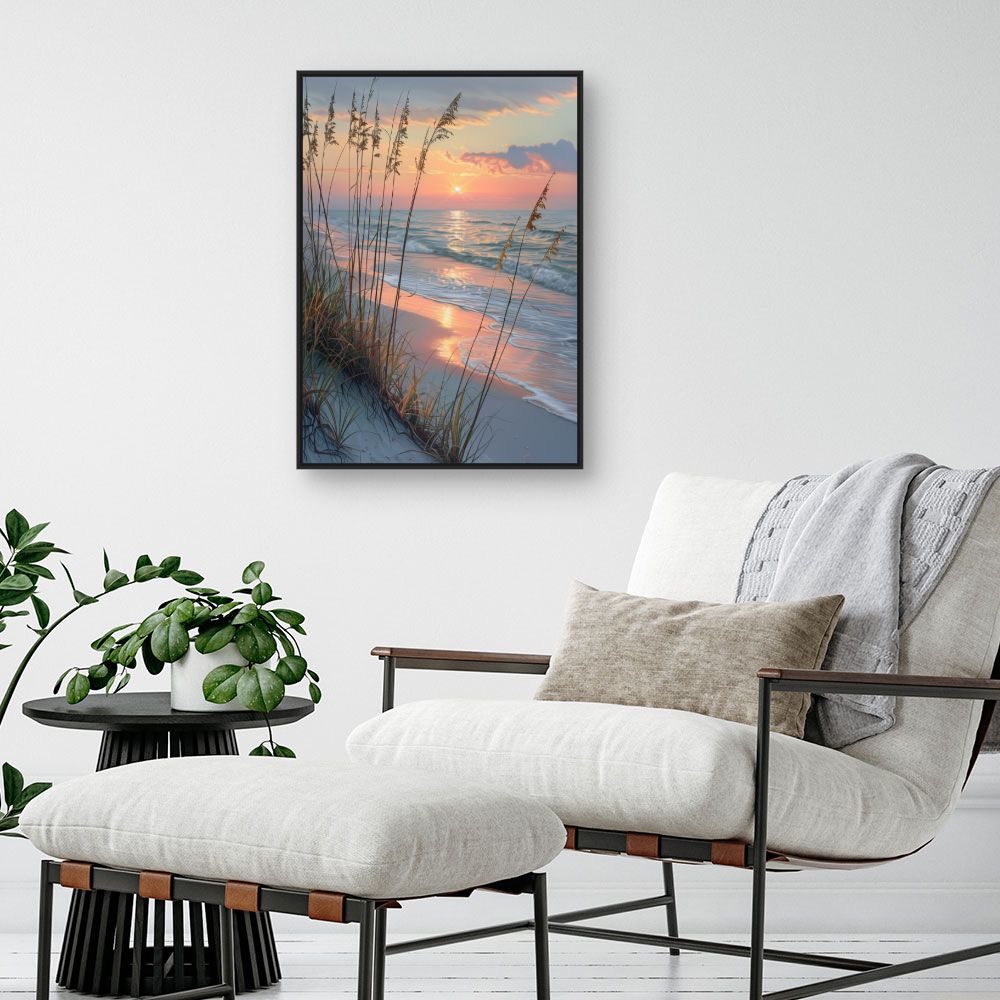 Toile "Coucher de soleil marin"