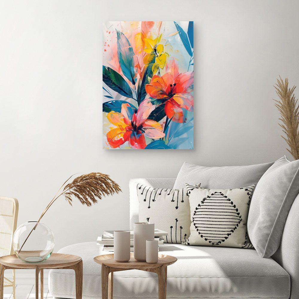 Toile "Fleurs vibrantes"