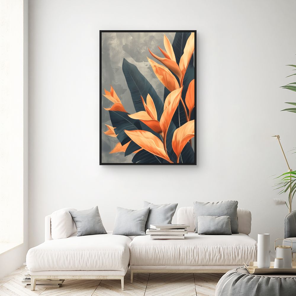 Toile "Feuilles élégantes"
