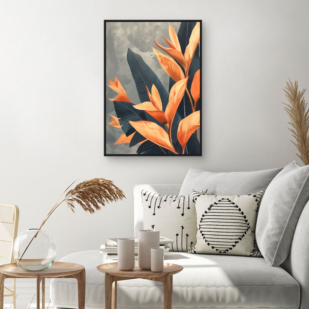 Toile "Feuilles élégantes"