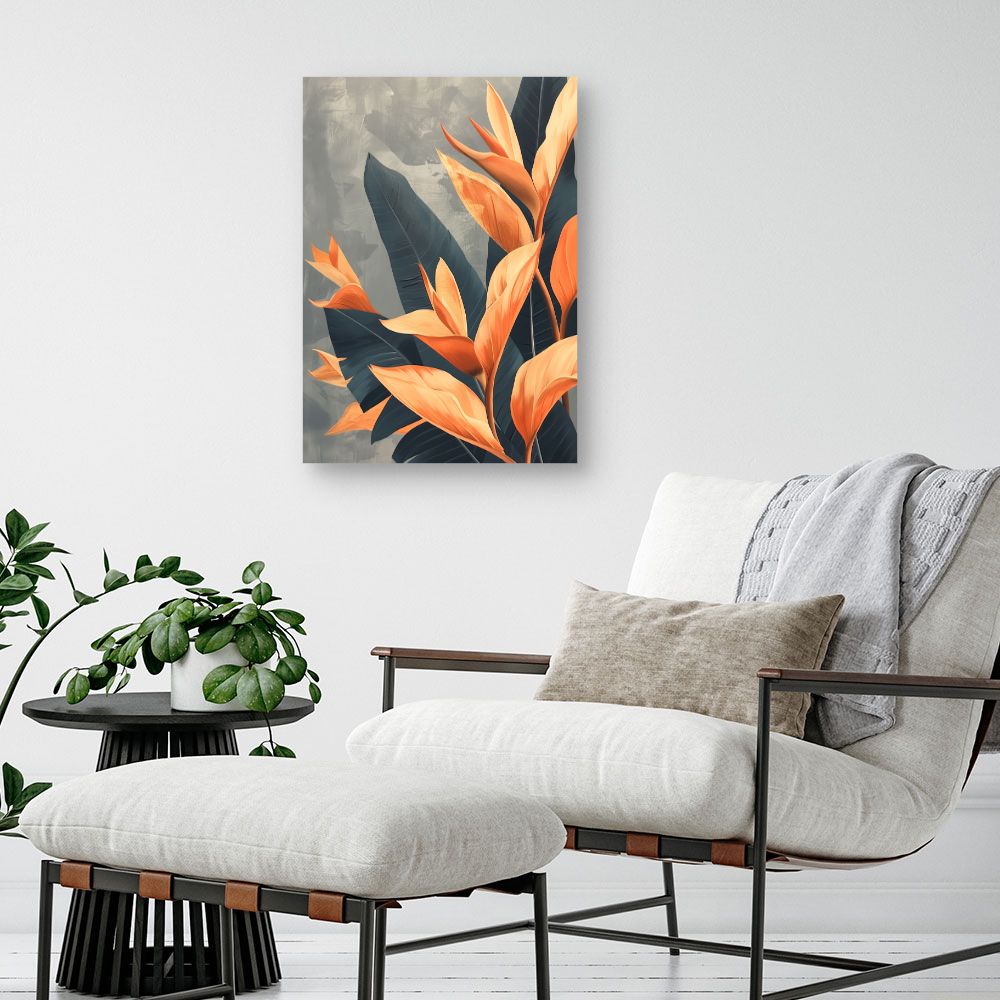 Toile "Feuilles élégantes"