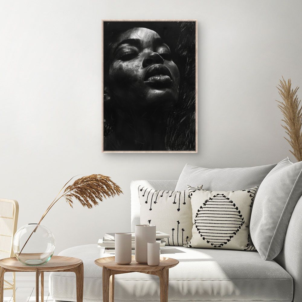 Toile Portrait captivant – toile cadre naturel (slide 1, 60×90)