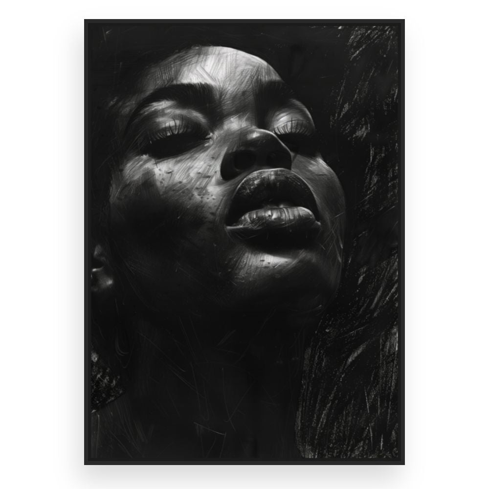 Toile Portrait captivant – toile cadre noir (slide 3)