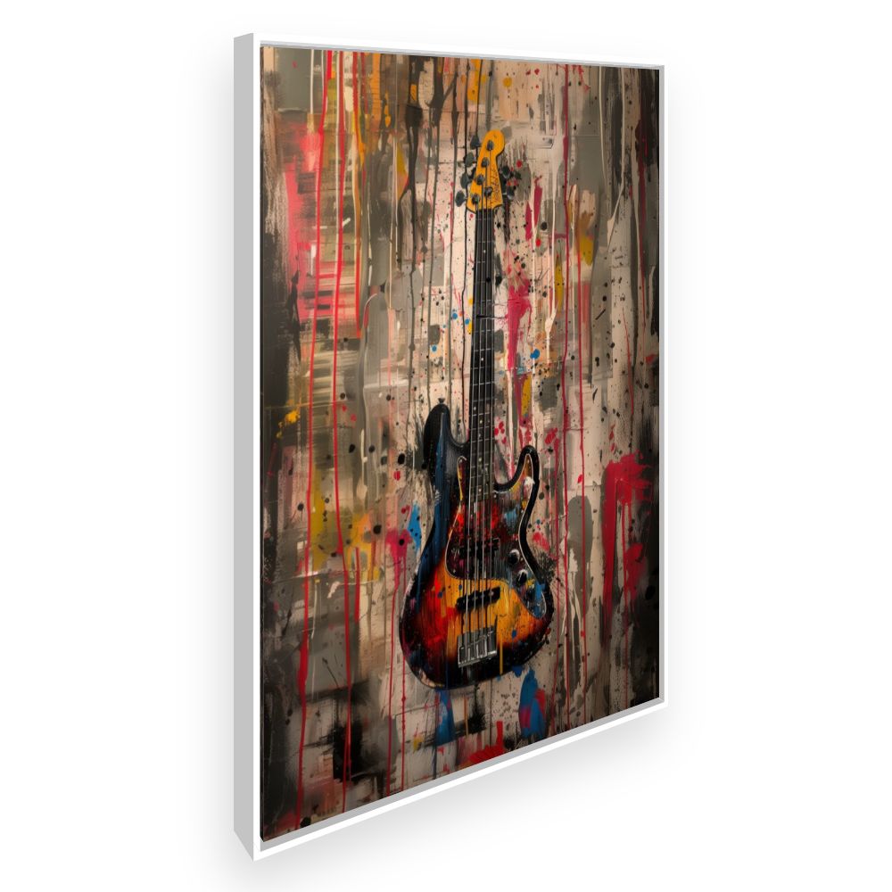 Toile Guitare éclatante – toile cadre blanc (slide 2)