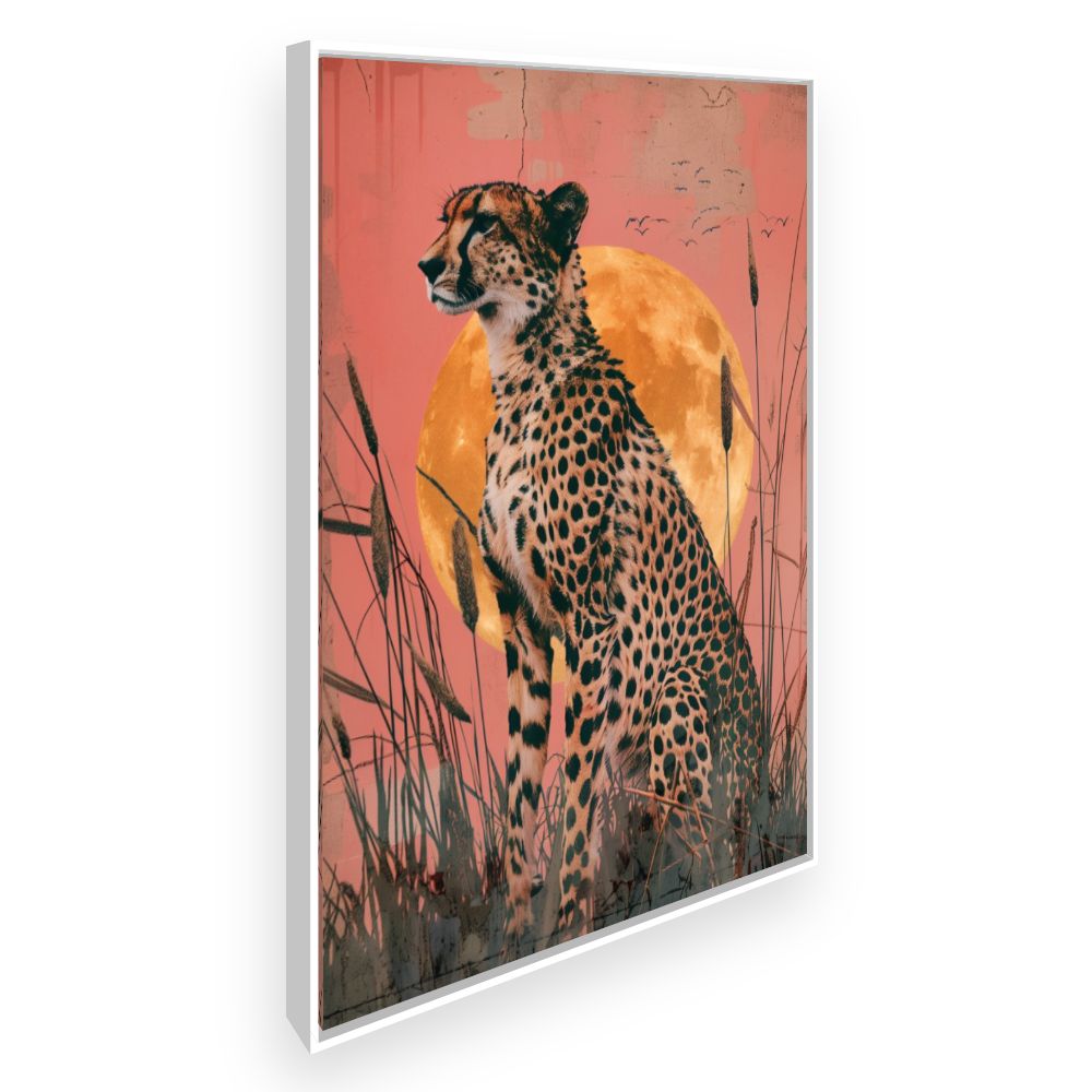 Toile Cheetah majestueux – toile cadre blanc (slide 2)