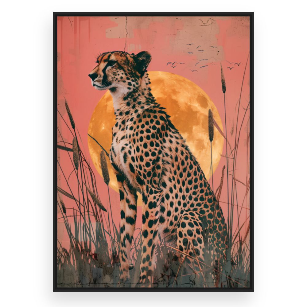 Toile Cheetah majestueux – toile cadre noir (slide 3)