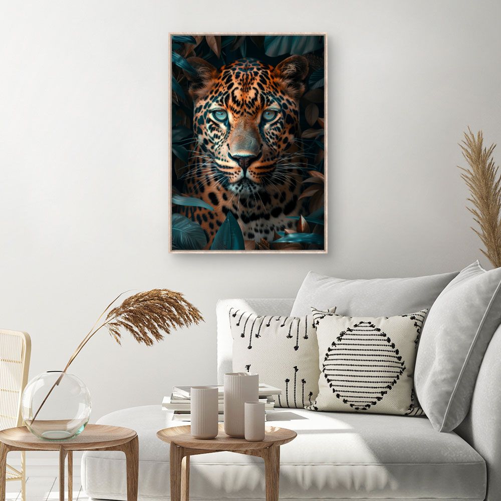 Toile Lionne et lionceau – toile cadre naturel (slide 1, 60×90)