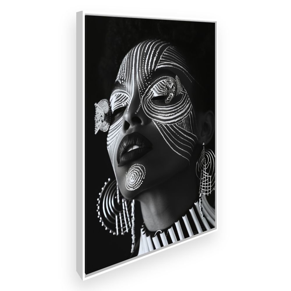 Toile Motifs ethniques captivants – toile cadre blanc (slide 2)