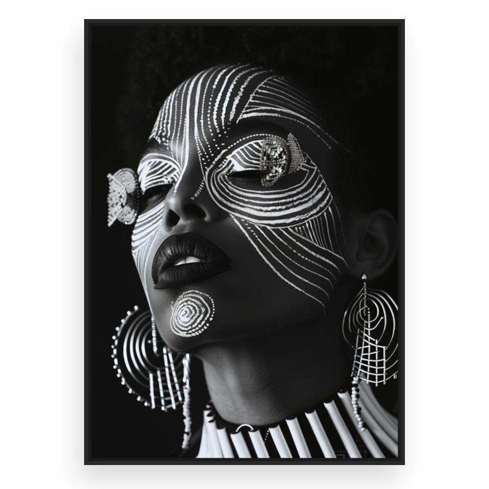 Toile Motifs ethniques captivants – toile cadre noir (slide 3)