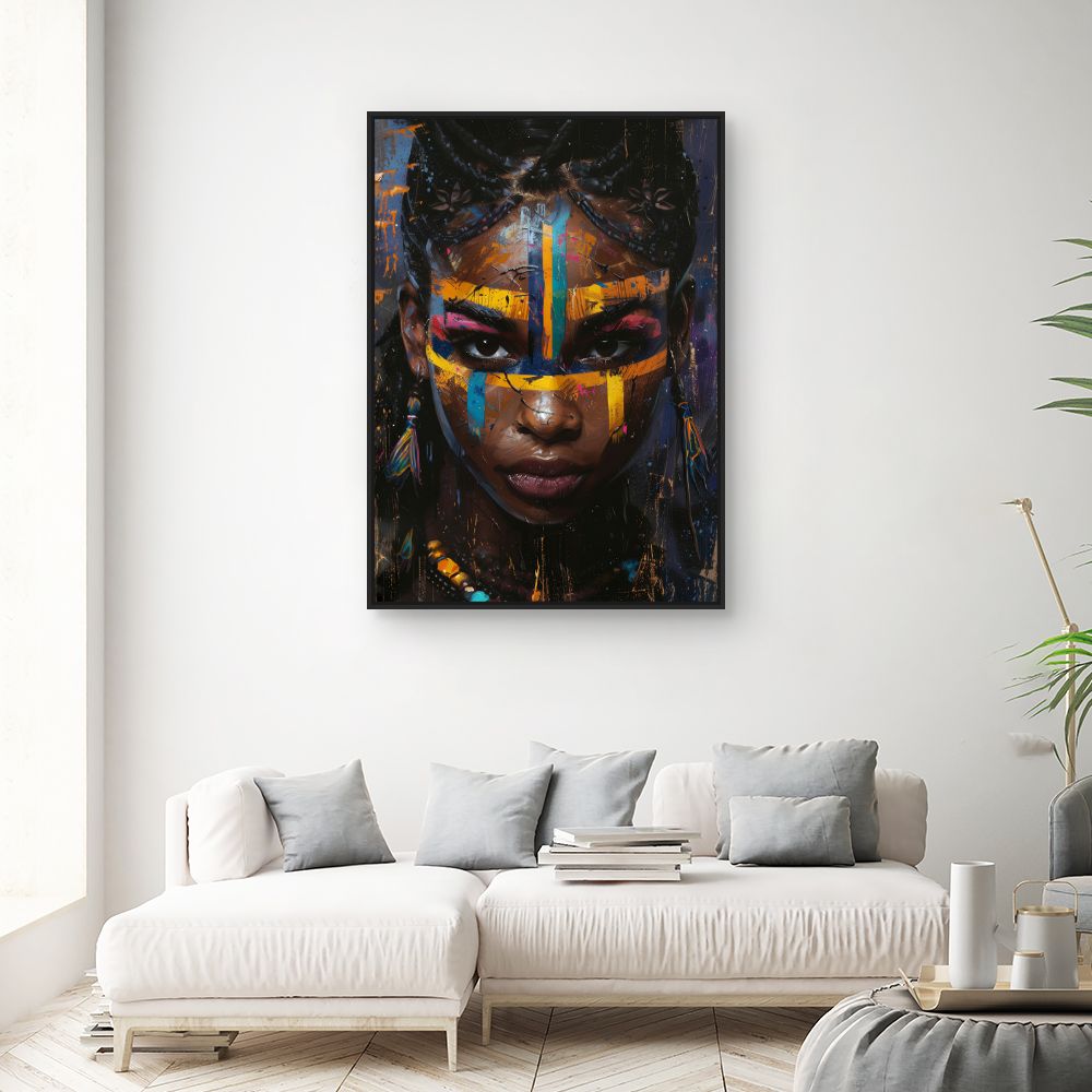 Toile "Portrait vibrant"