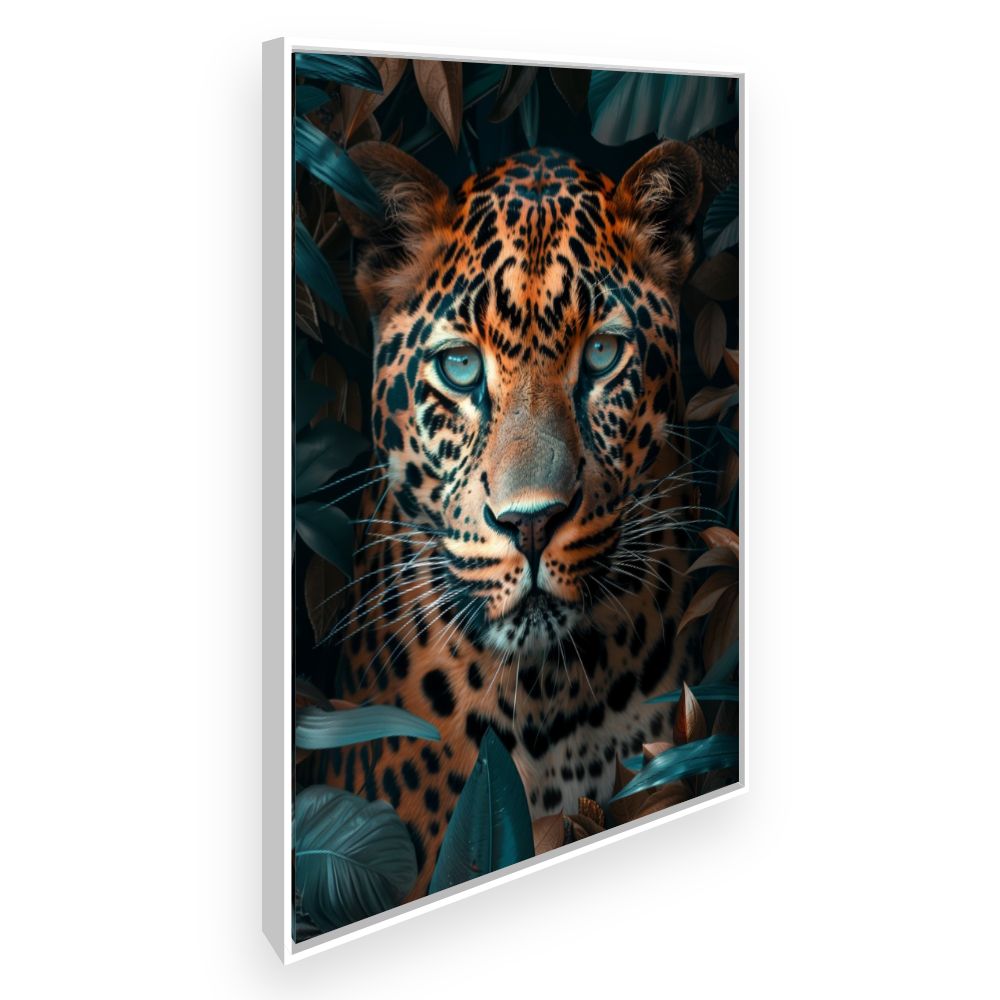 Toile Félin dans la jungle – toile cadre blanc (slide 2)