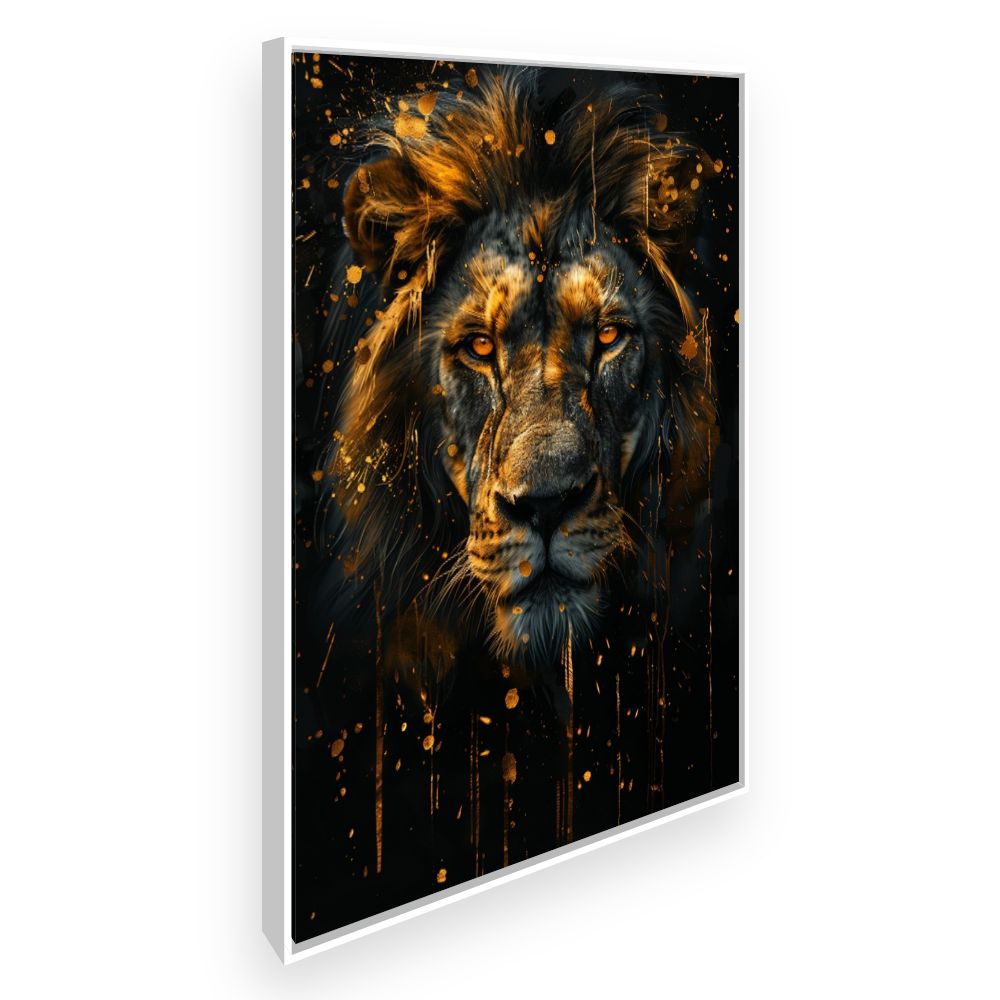 Toile Lion majestueux – toile cadre blanc (slide 2)