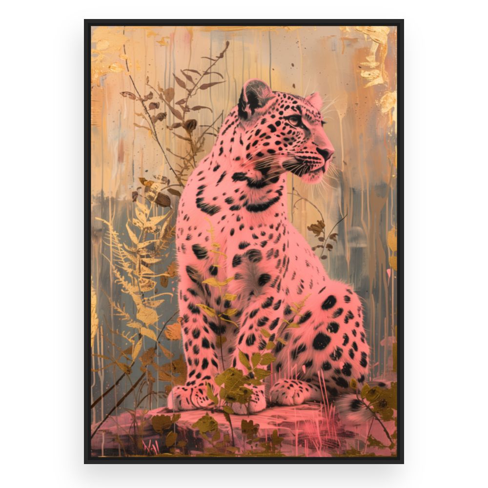 Toile Léopard majestueux – toile cadre noir (slide 3)