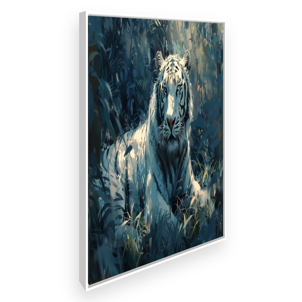 Toile Tigre majestueux – toile cadre blanc (slide 2)