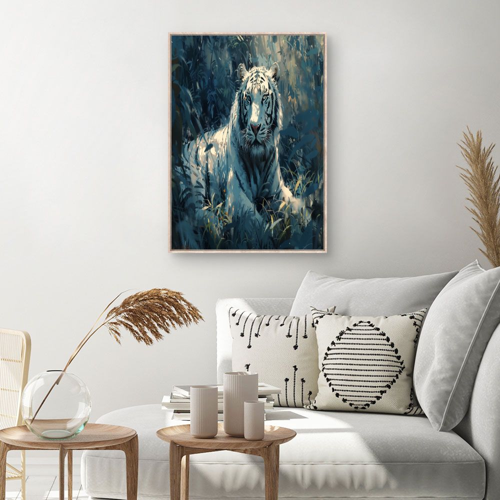 Toile Tigre majestueux – toile cadre naturel (slide 1, 60×90)