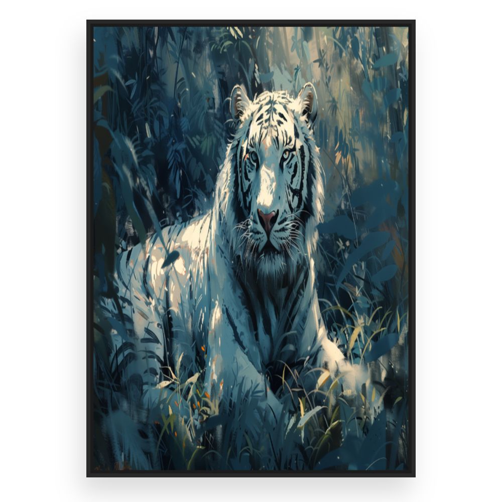 Toile Tigre majestueux – toile cadre noir (slide 3)