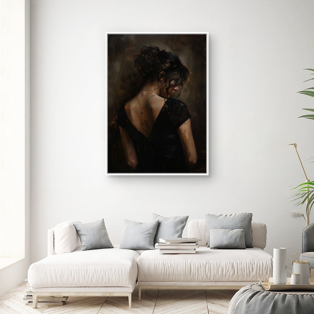 Toile "Élégance en noir"