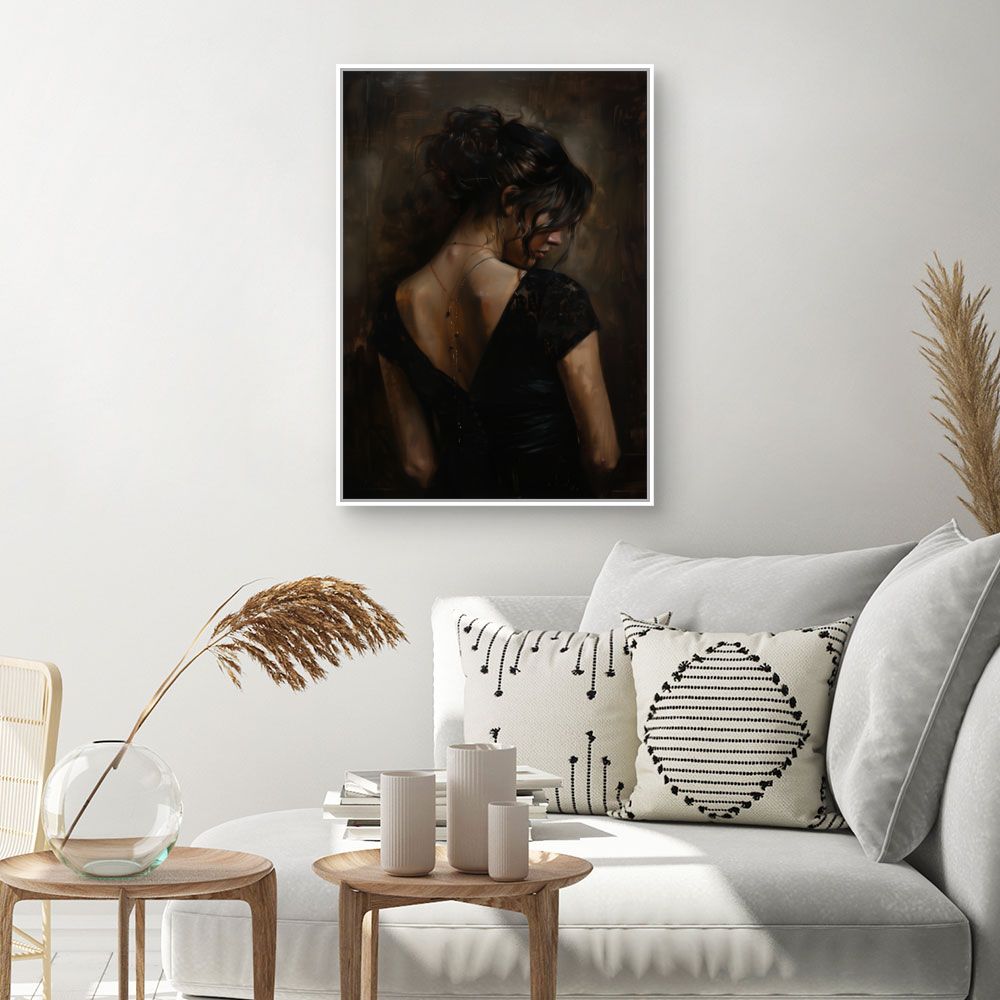 Toile "Élégance en noir"