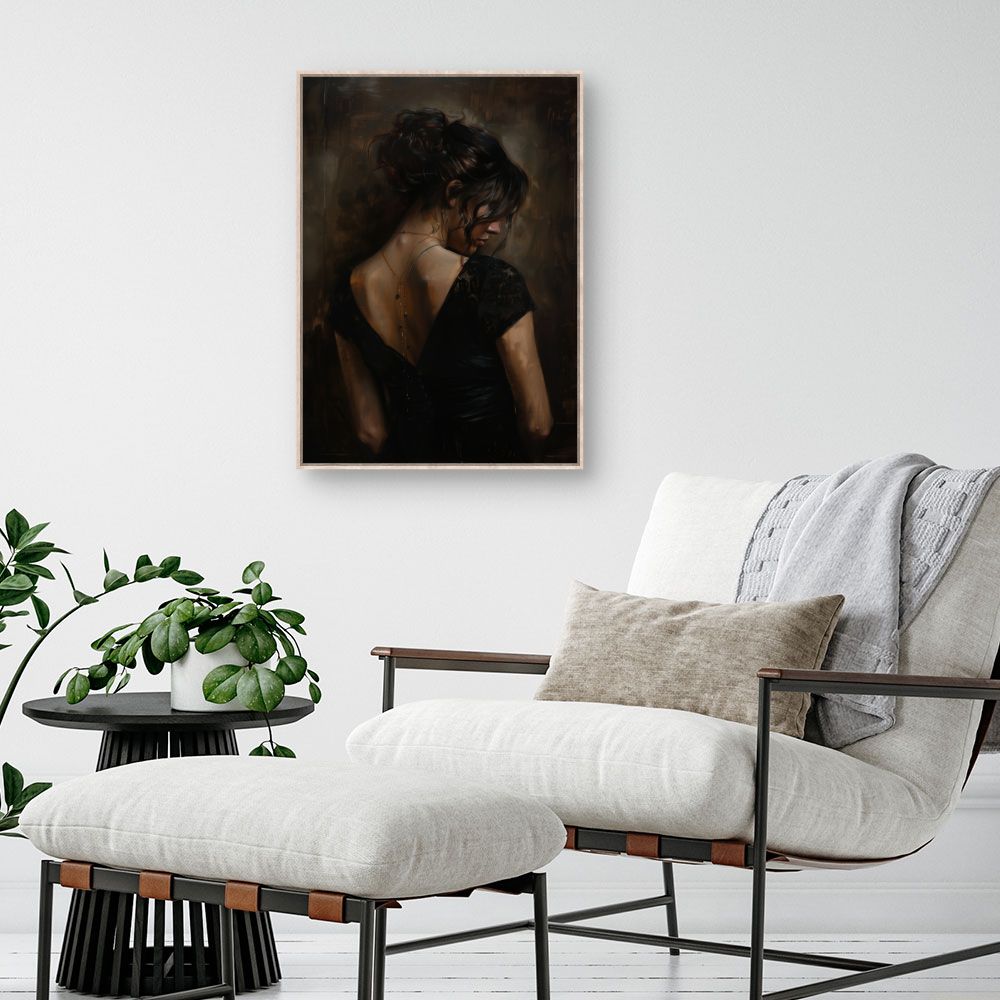 Toile "Élégance en noir"