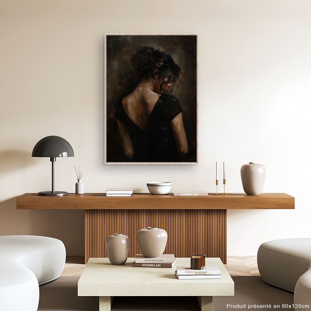 Toile "Élégance en noir"