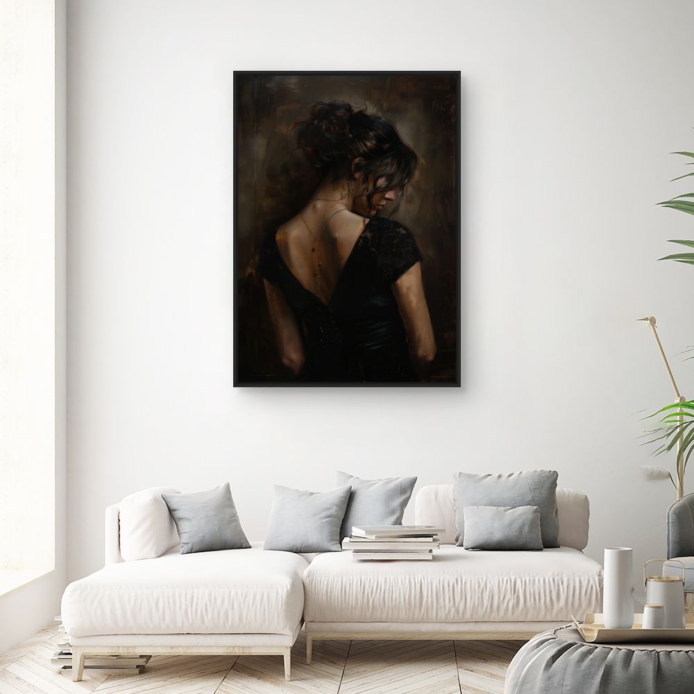 Toile "Élégance en noir"