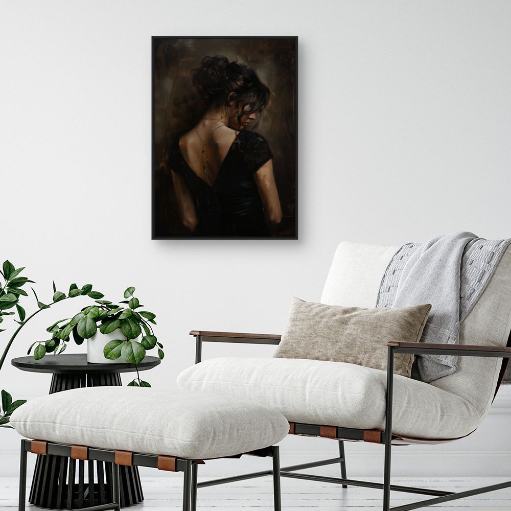 Toile "Élégance en noir"