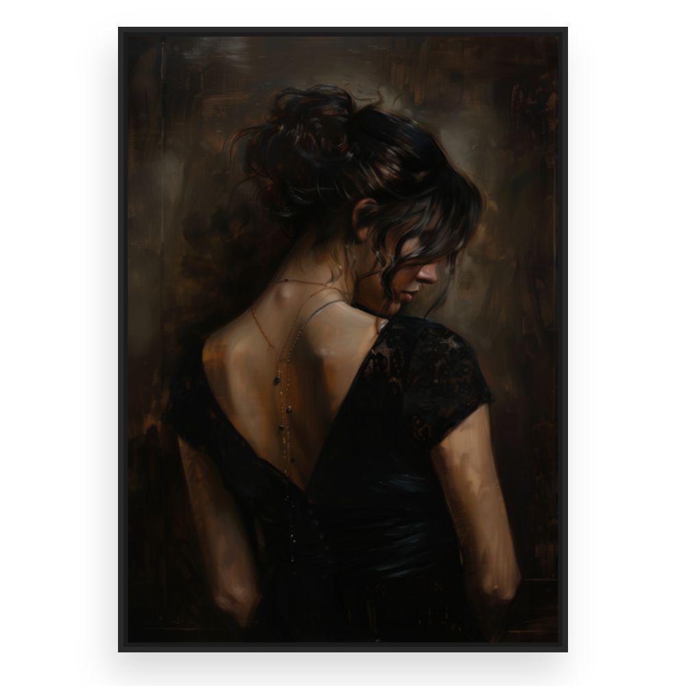 Toile Élégance en noir – toile cadre noir (slide 3)