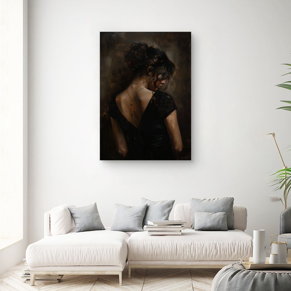 Toile "Élégance en noir"