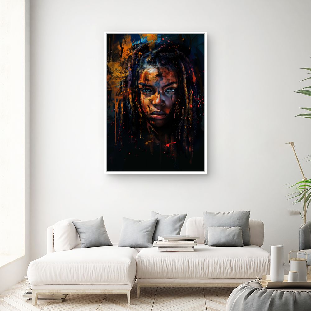 Toile "Portrait vibrant"