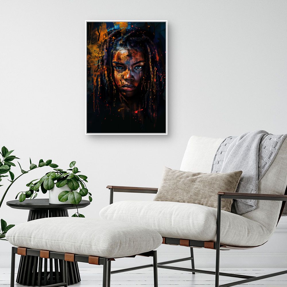 Toile "Portrait vibrant"