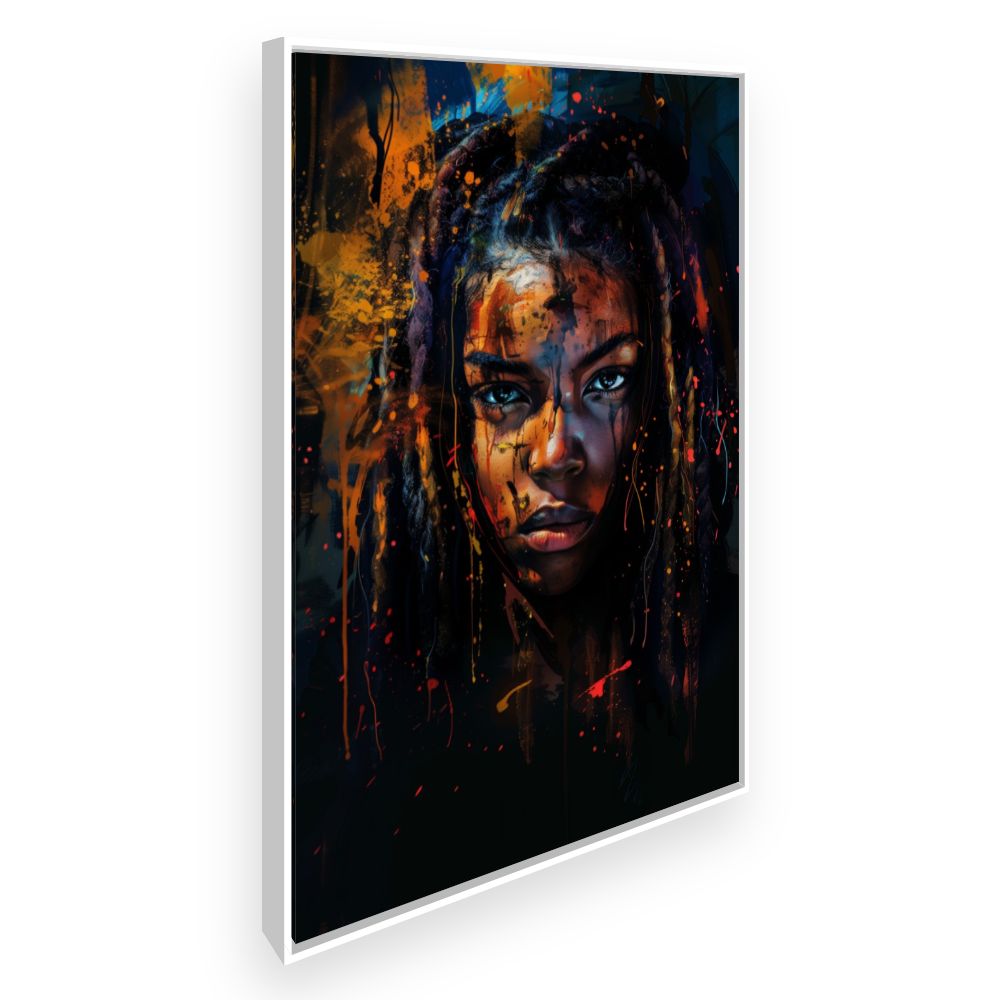 Toile Portrait vibrant – toile cadre blanc (slide 2)