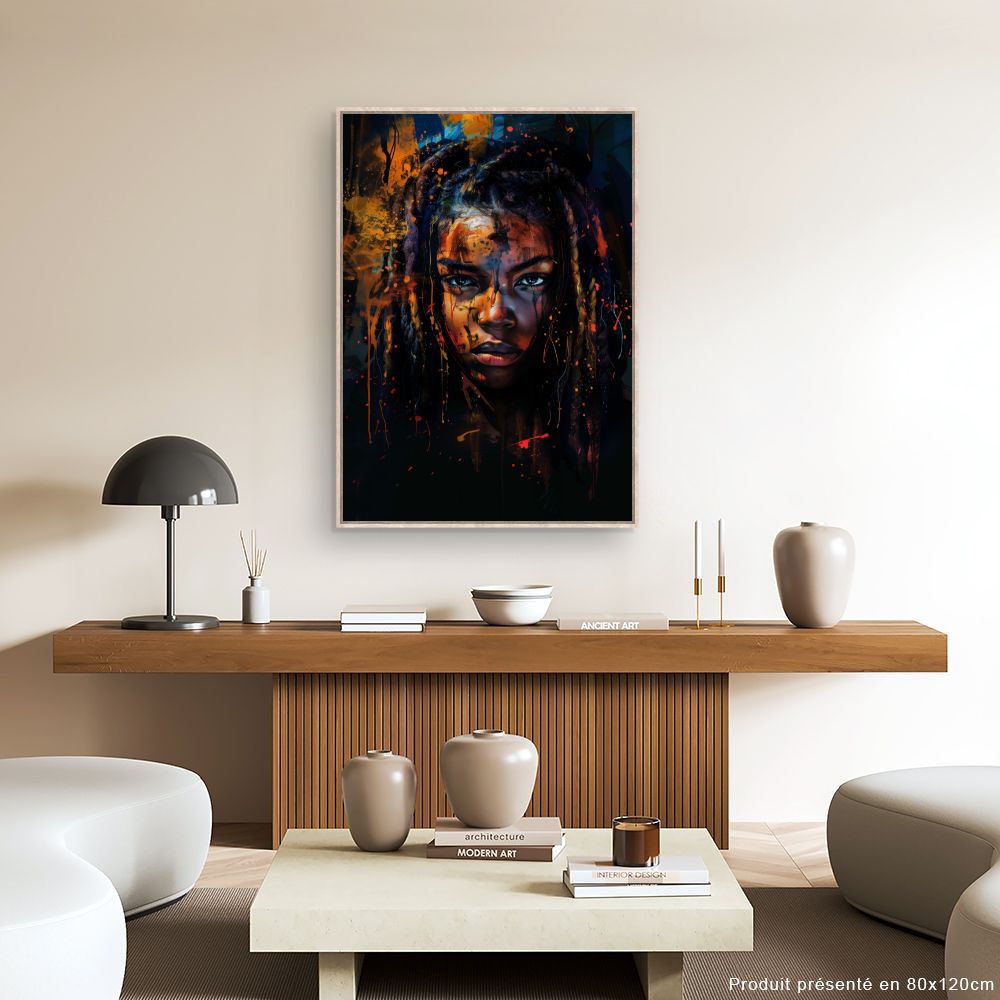 Toile "Portrait vibrant"