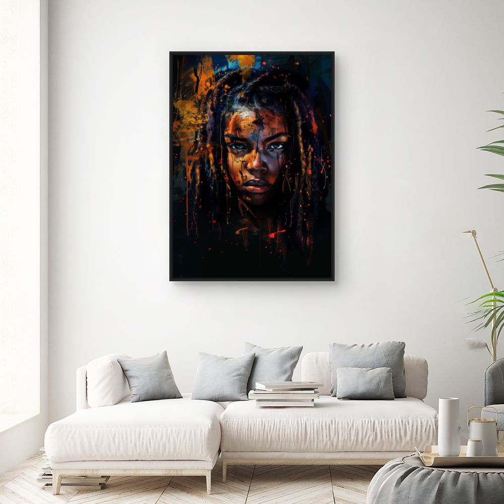 Toile "Portrait vibrant"