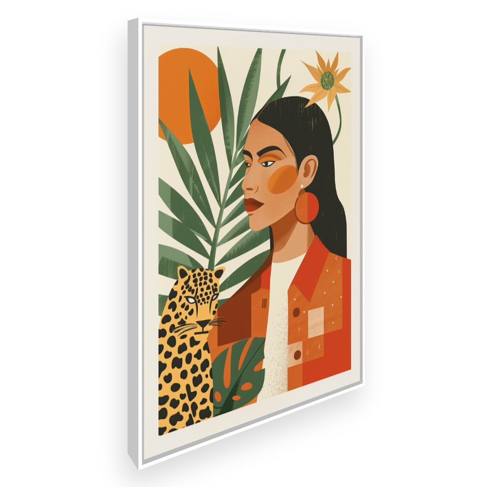 Toile Élégance exotique – toile cadre blanc (slide 2)