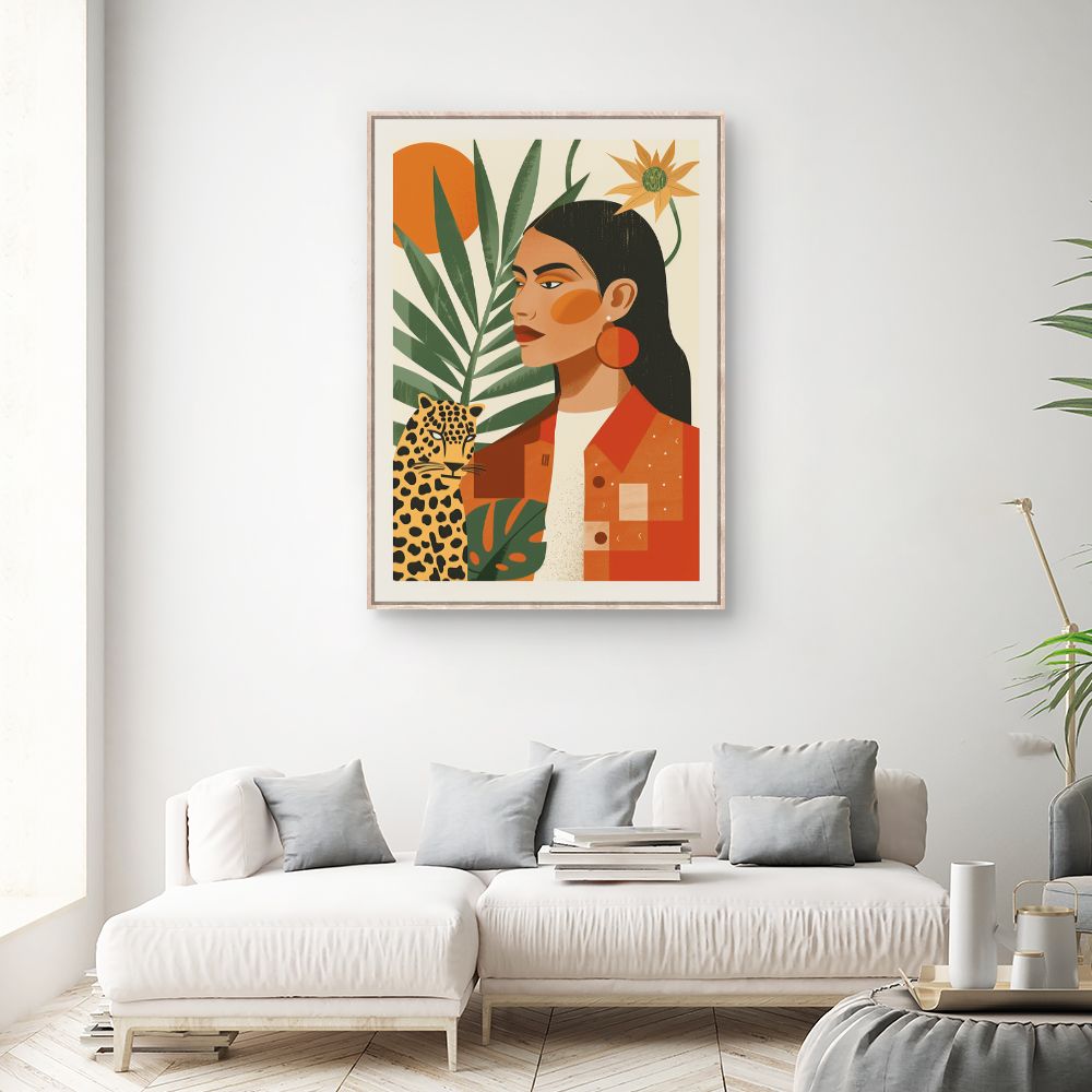 Toile "Élégance exotique"