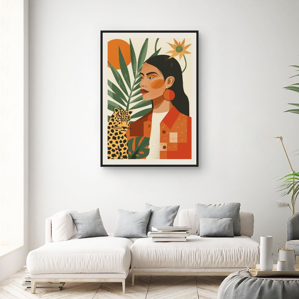 Toile "Élégance exotique"