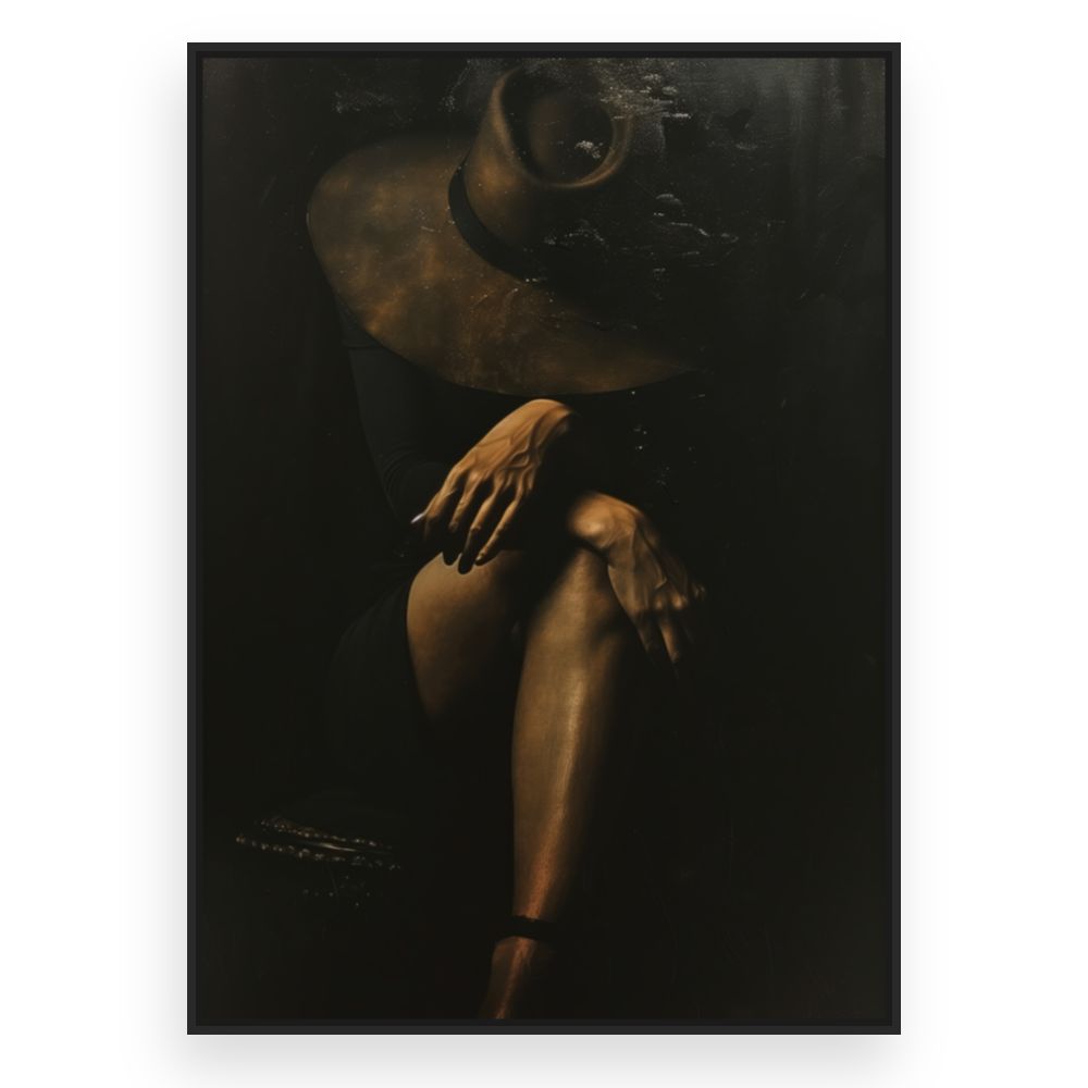 Toile Mystérieuse élégance – toile cadre noir (slide 3)