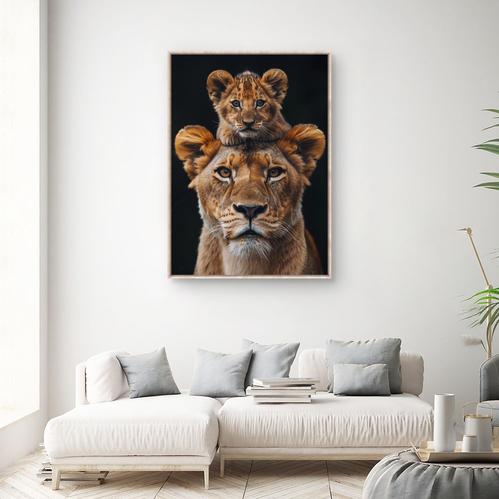 Toile "Tête de lion"