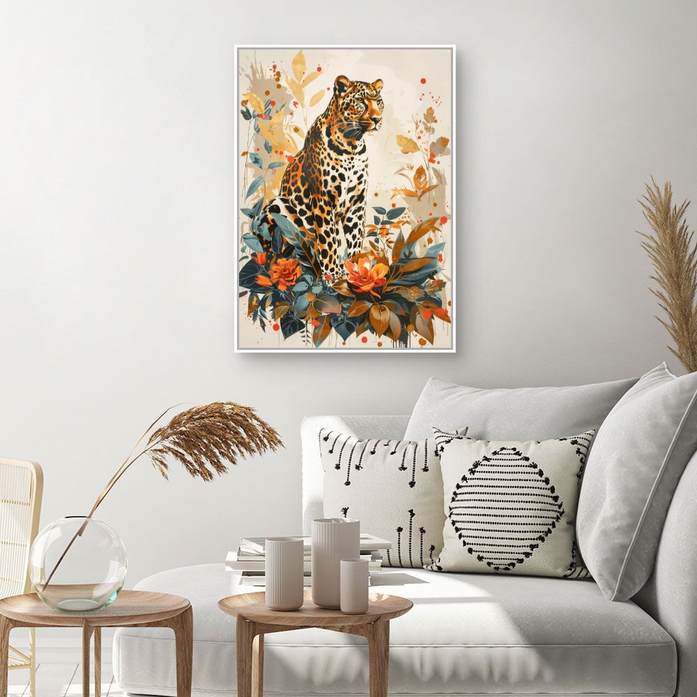 Toile "Jaguar botanique"