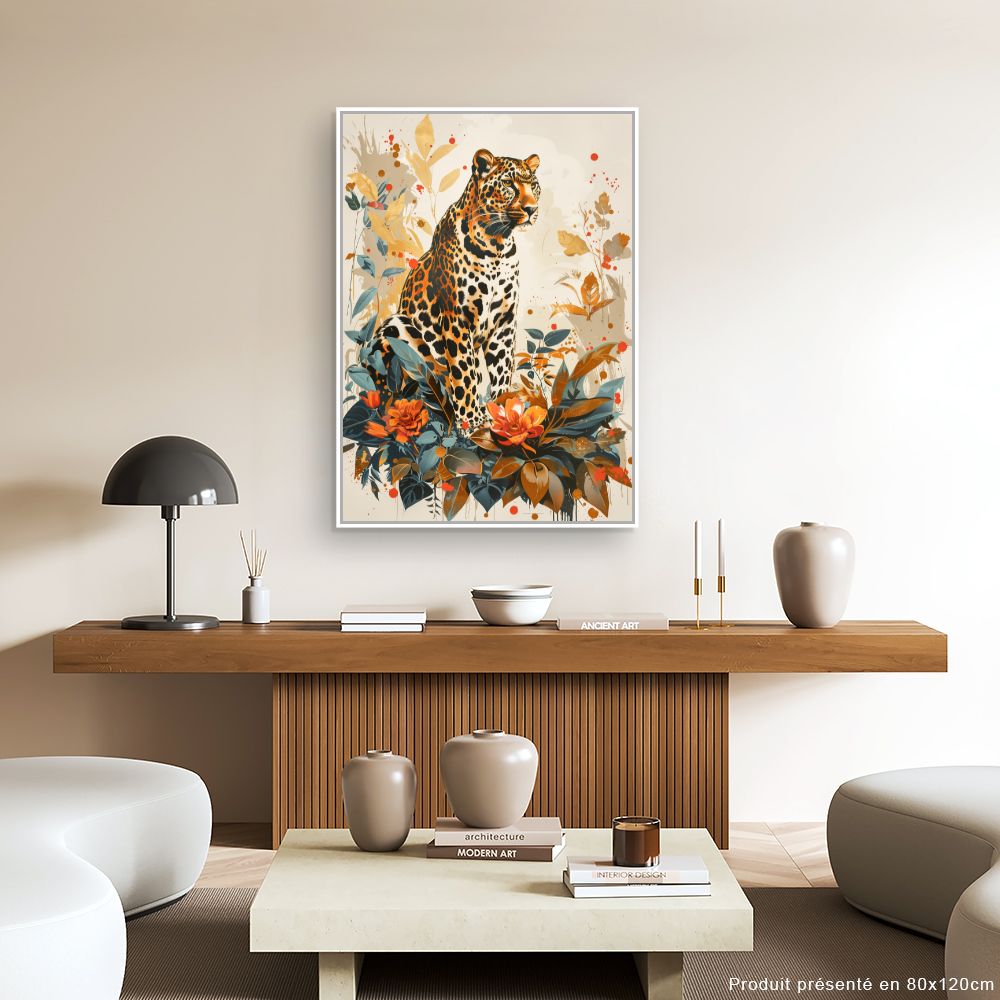 Toile "Jaguar botanique"