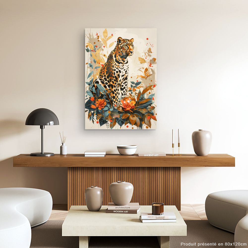 Toile "Jaguar botanique"