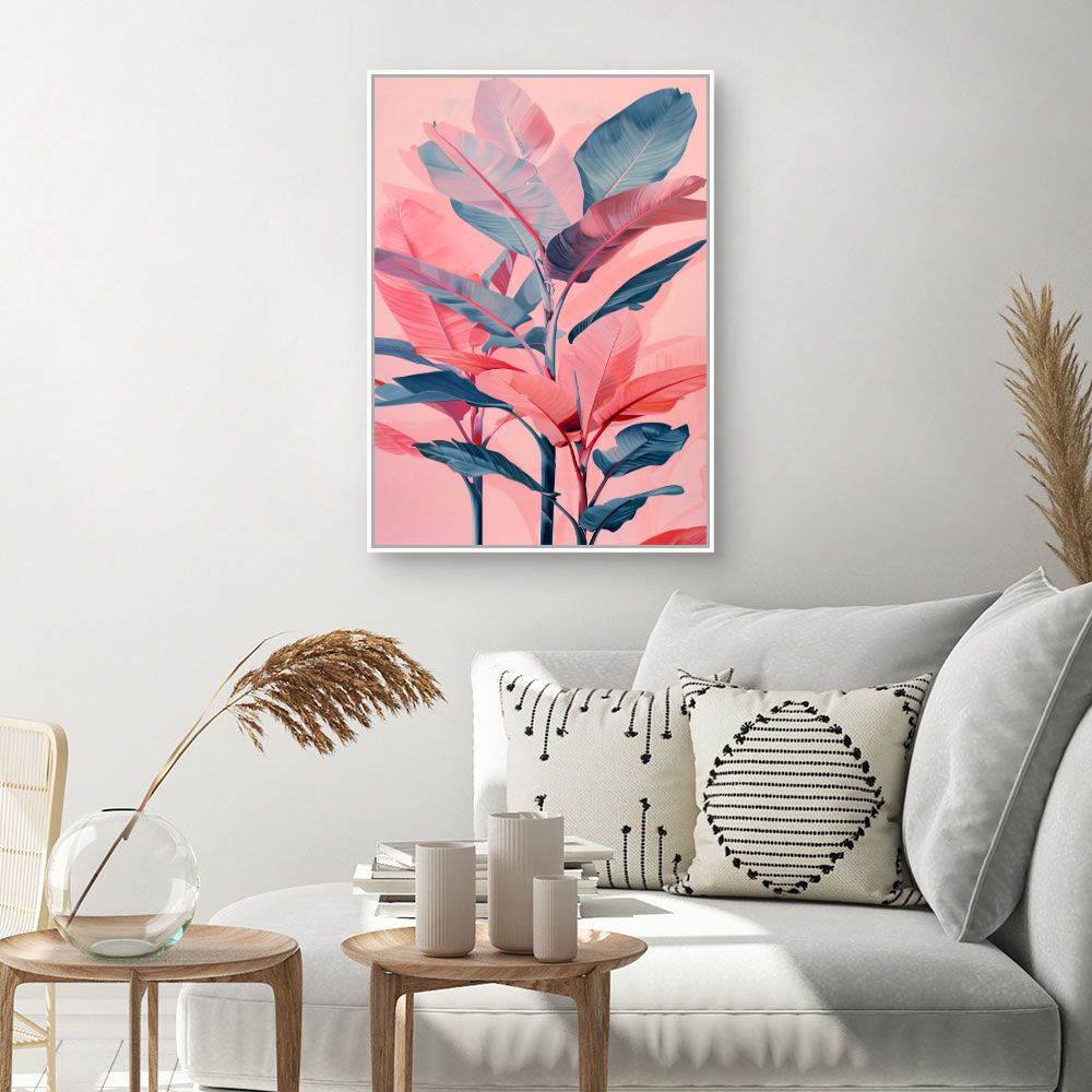 Toile "Feuillage tropical vibrant"