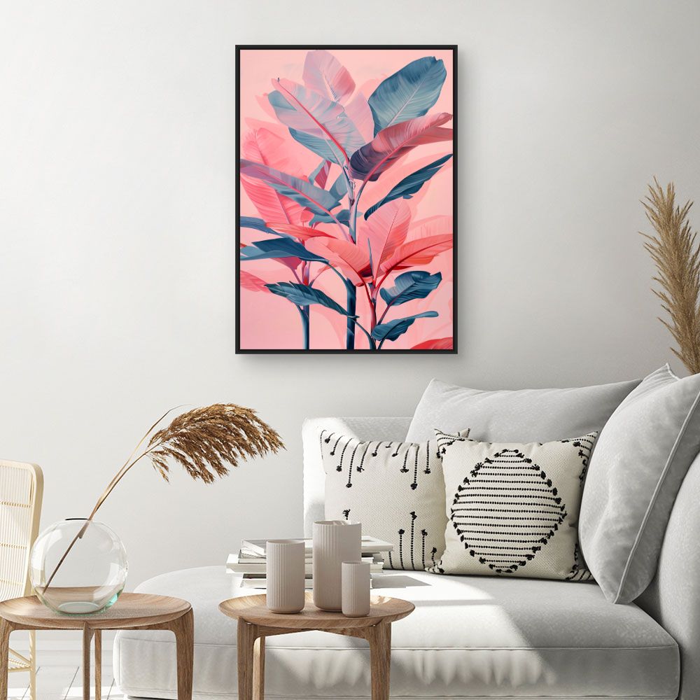 Toile "Feuillage tropical vibrant"
