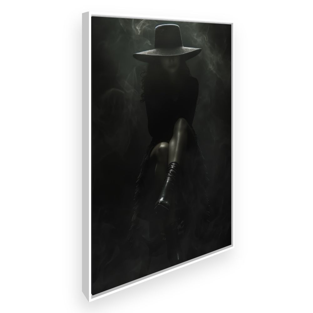 Toile Mystérieuse élégance – toile cadre blanc (slide 2)