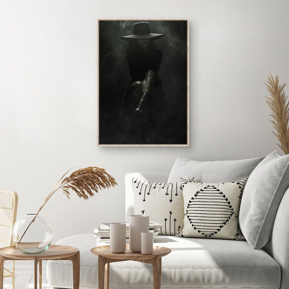 Toile Mystérieuse élégance – toile cadre naturel (slide 1, 60×90)