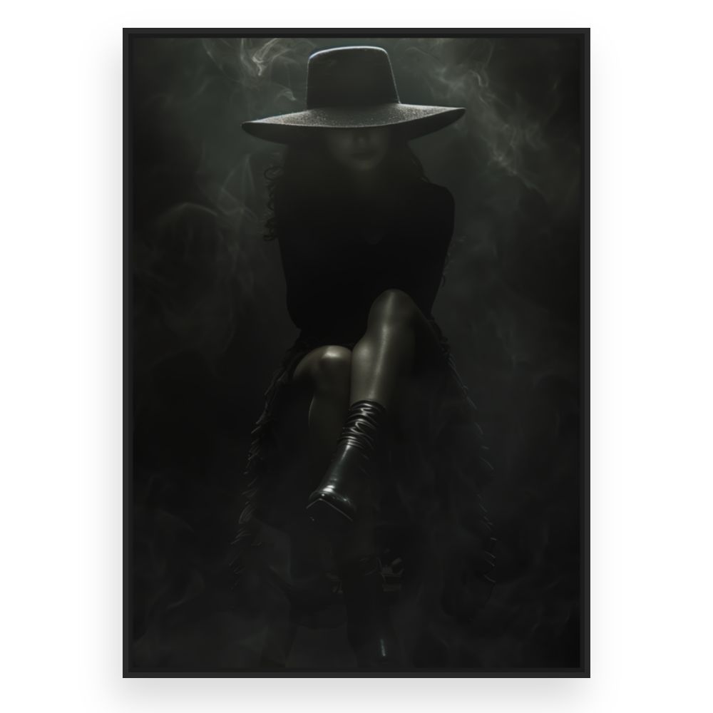 Toile Mystérieuse élégance – toile cadre noir (slide 3)