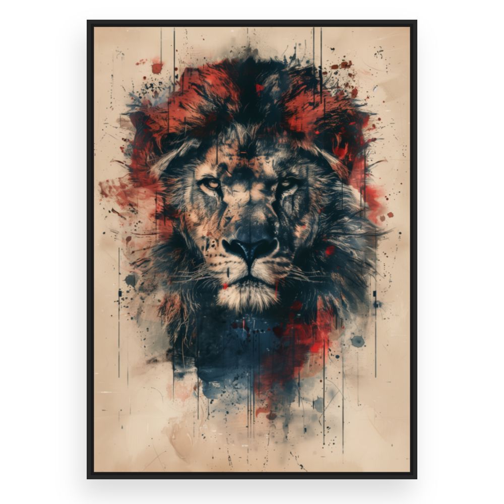 Toile Lion majestueux – toile cadre noir (slide 3)